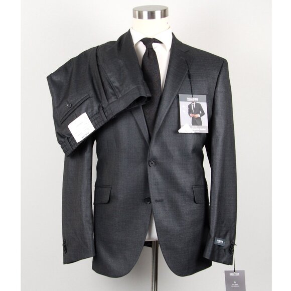 Kenneth Cole Reaction Men's 2 pc Suit Blazer Slim Fit Pants 44R 37Wx32L E02158 - Picture 1 of 13